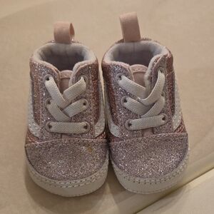 Vans Glittery Pink Baby Shoes Size 2